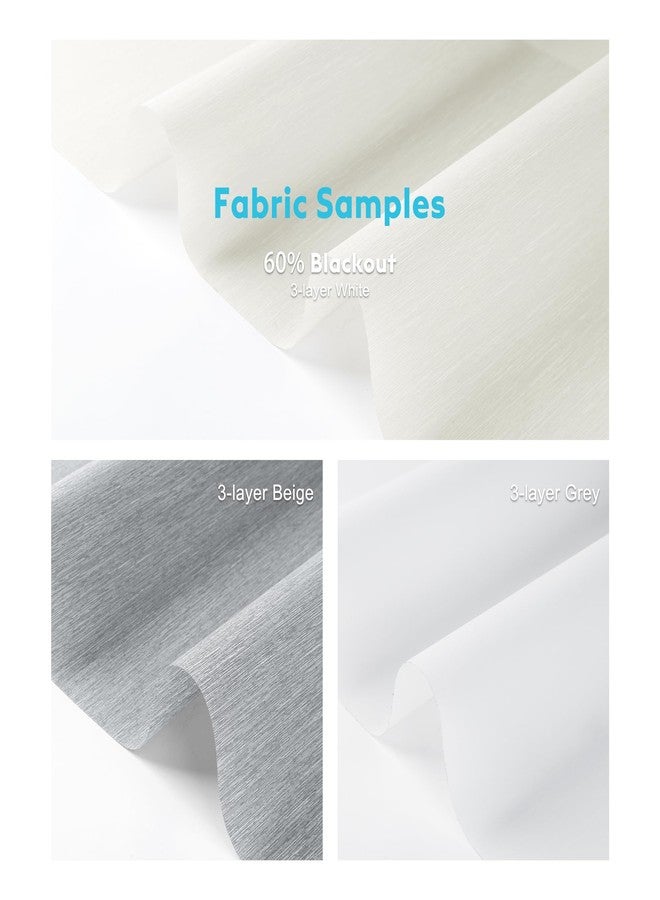 Blindify Motorized Light Filtering Shades, Work with Homekit Thread, Alexa Google Home, 60% Blackout Shades Translucent, Cordless Window Blinds with Remote Fabric Sample, Multi-Color - Image 2